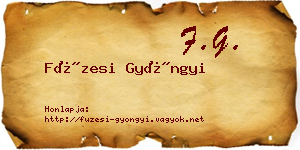 Füzesi Gyöngyi névjegykártya