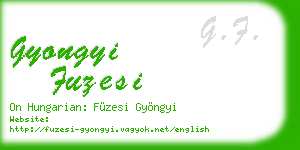 gyongyi fuzesi business card